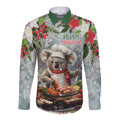 Personalised Koala Chef Christmas in July Long Sleeve Button Shirt