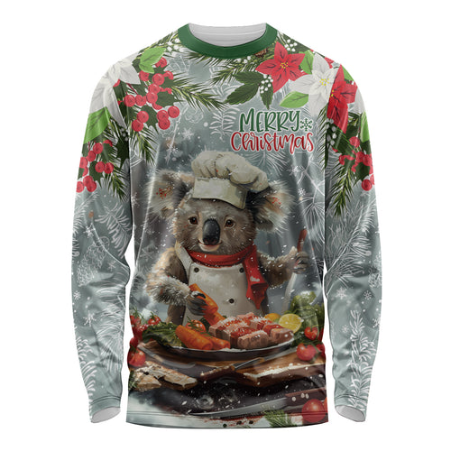 Personalised Koala Chef Christmas in July Long Sleeve Shirt