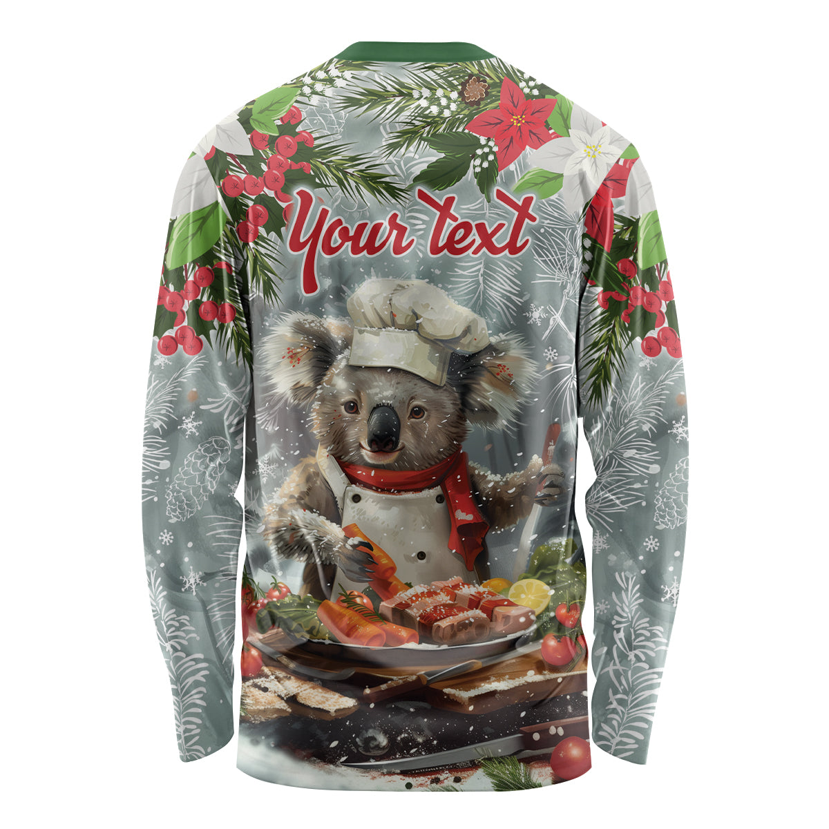 Personalised Koala Chef Christmas in July Long Sleeve Shirt