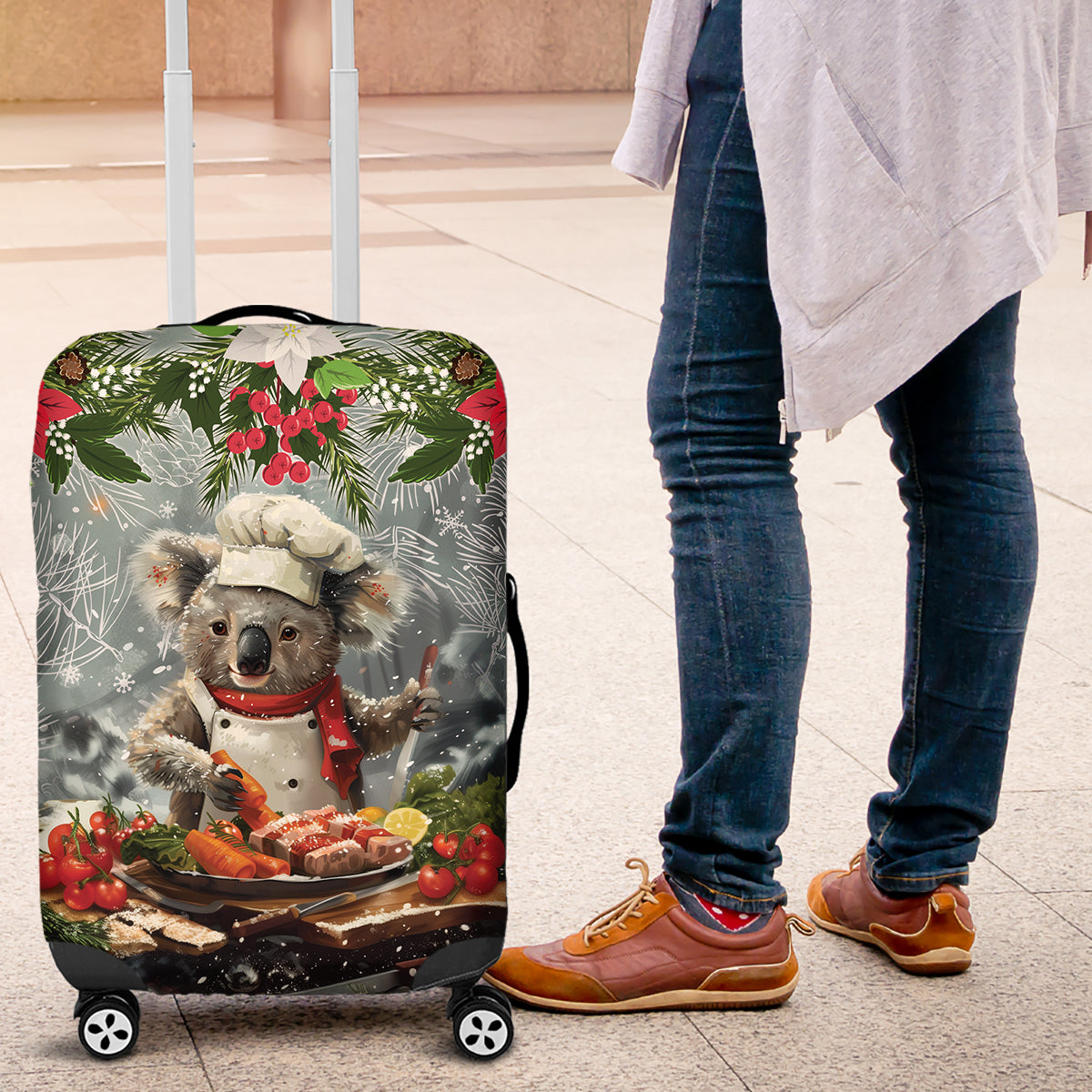 Koala Chef Christmas in July Luggage Cover