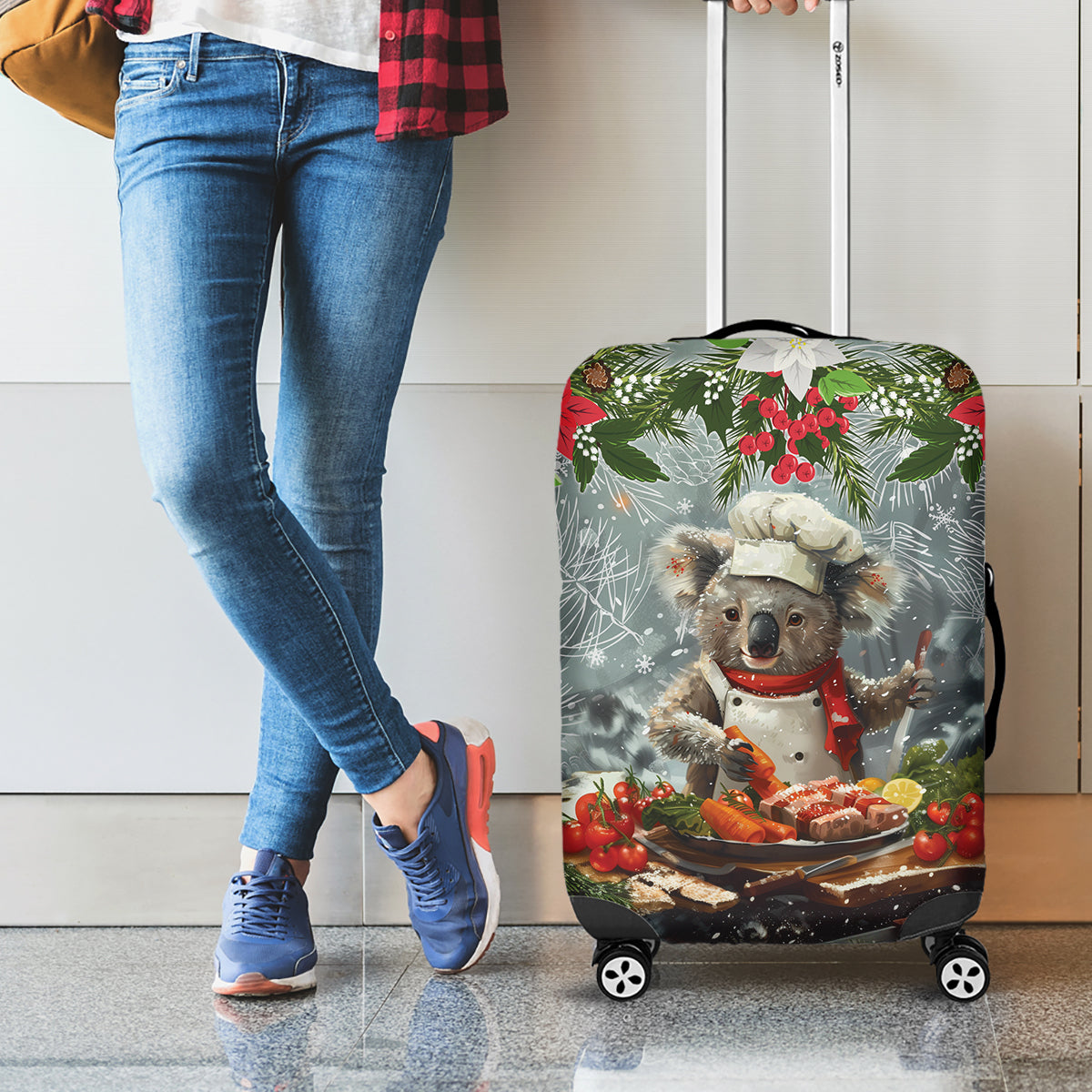Koala Chef Christmas in July Luggage Cover