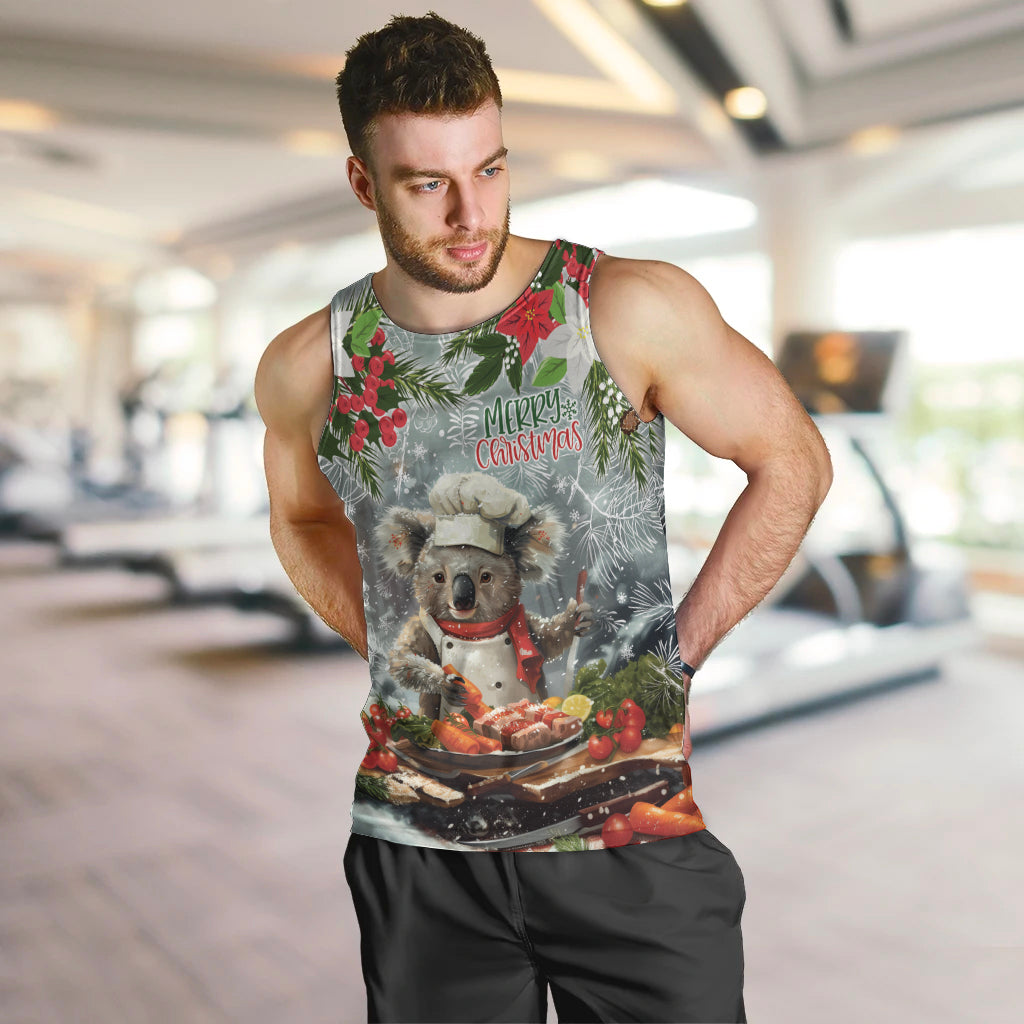 Personalised Koala Chef Christmas in July Men Tank Top