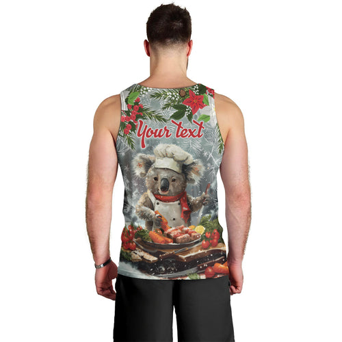 Personalised Koala Chef Christmas in July Men Tank Top
