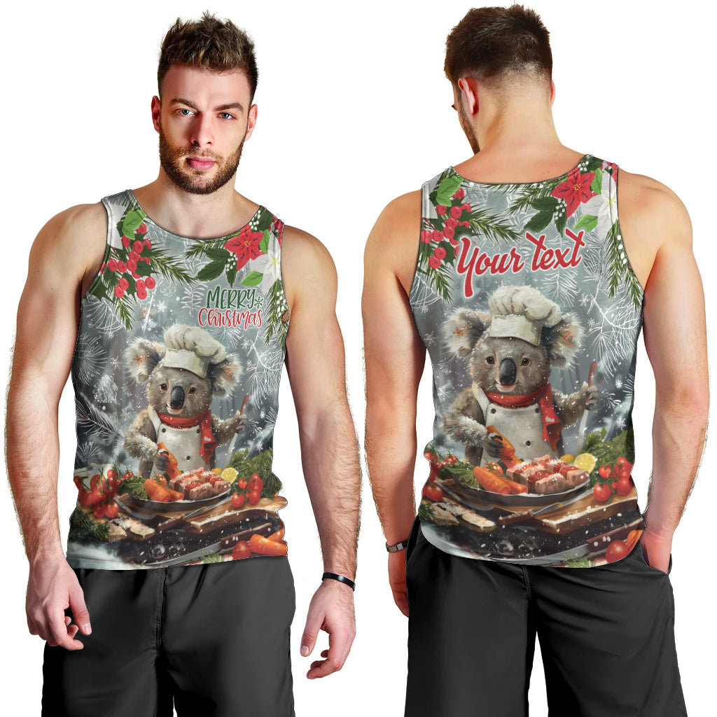 Personalised Koala Chef Christmas in July Men Tank Top