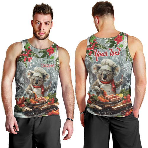 Personalised Koala Chef Christmas in July Men Tank Top