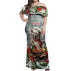 Personalised Koala Chef Christmas in July Off Shoulder Maxi Dress