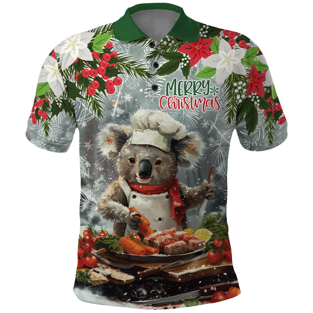 Personalised Koala Chef Christmas in July Polo Shirt