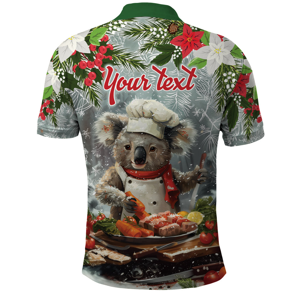 Personalised Koala Chef Christmas in July Polo Shirt