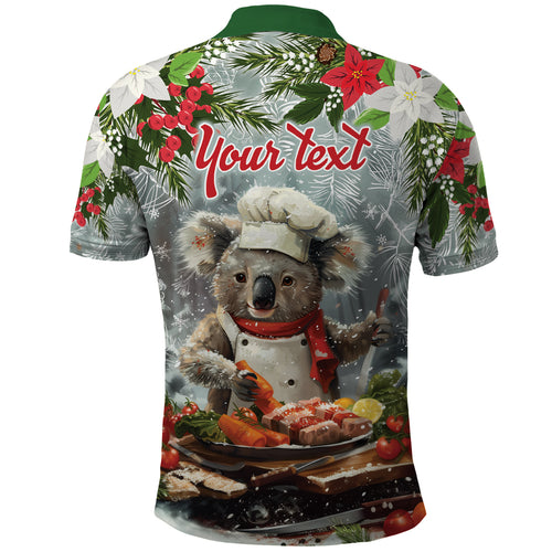 Personalised Koala Chef Christmas in July Polo Shirt