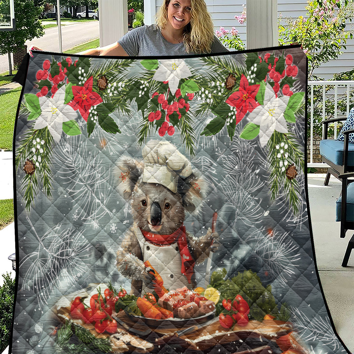 Koala Chef Christmas in July Quilt