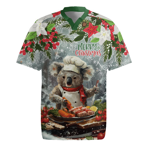 Personalised Koala Chef Christmas in July Rugby Jersey
