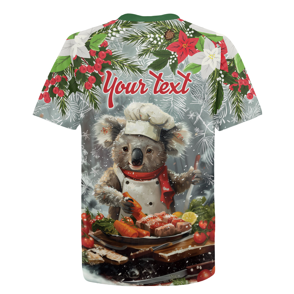 Personalised Koala Chef Christmas in July Rugby Jersey