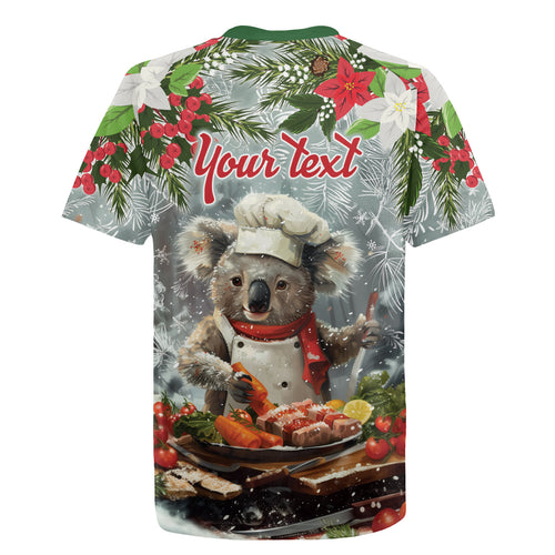 Personalised Koala Chef Christmas in July Rugby Jersey