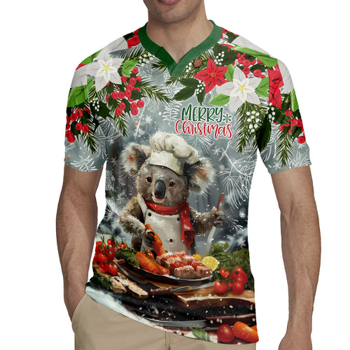 Personalised Koala Chef Christmas in July Rugby Jersey