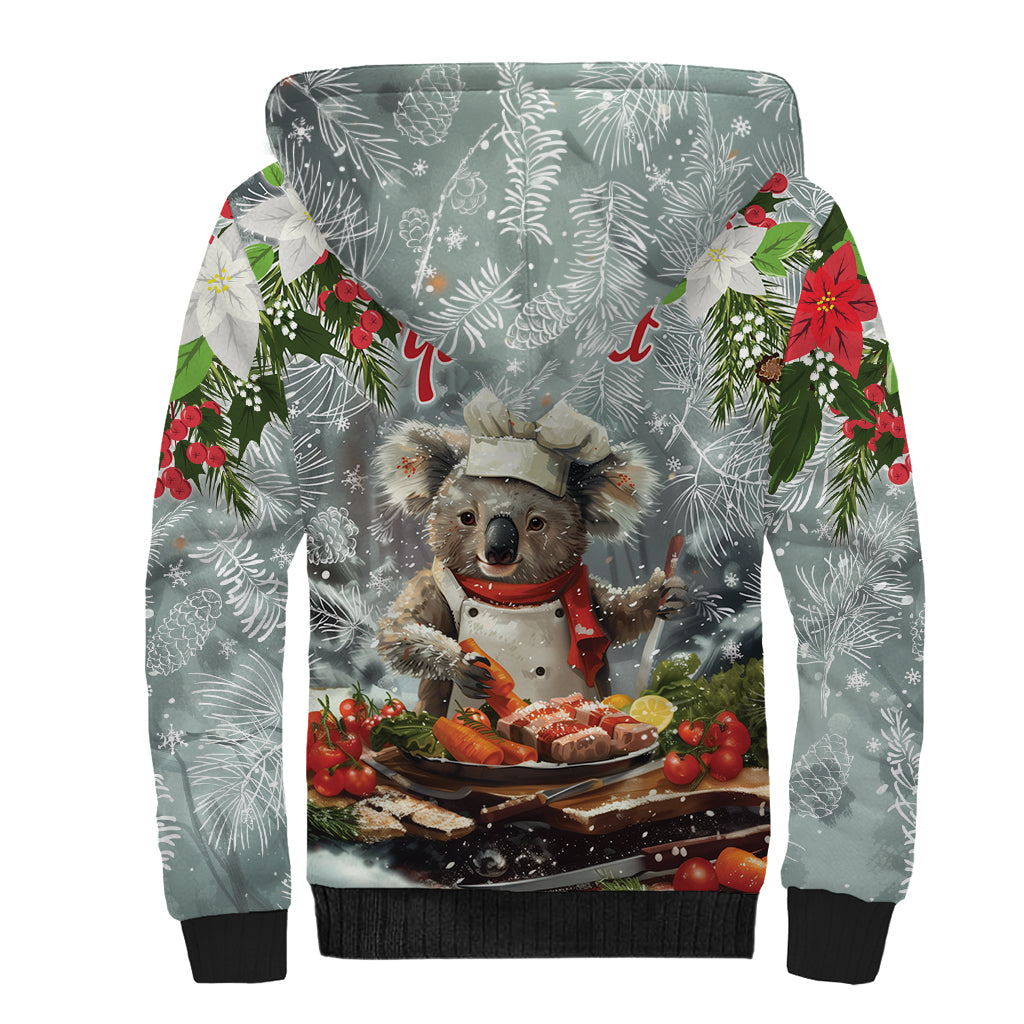 Personalised Koala Chef Christmas in July Sherpa Hoodie