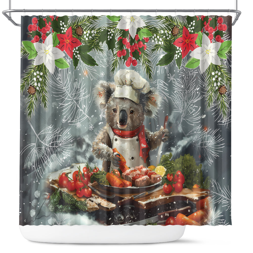 Koala Chef Christmas in July Shower Curtain