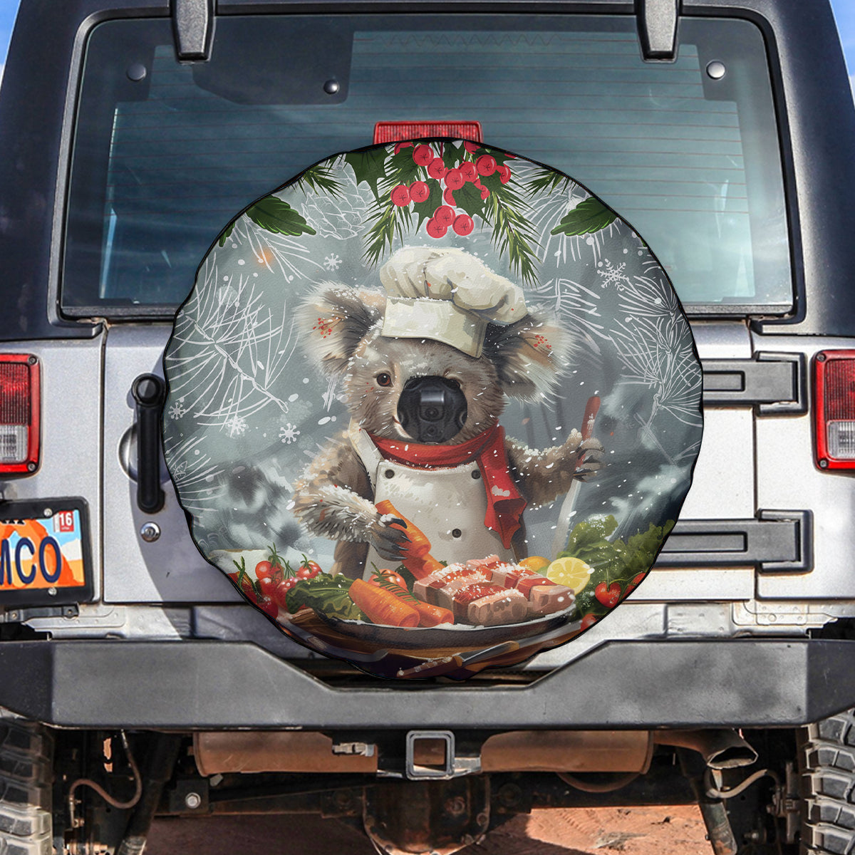 Koala Chef Christmas in July Spare Tire Cover