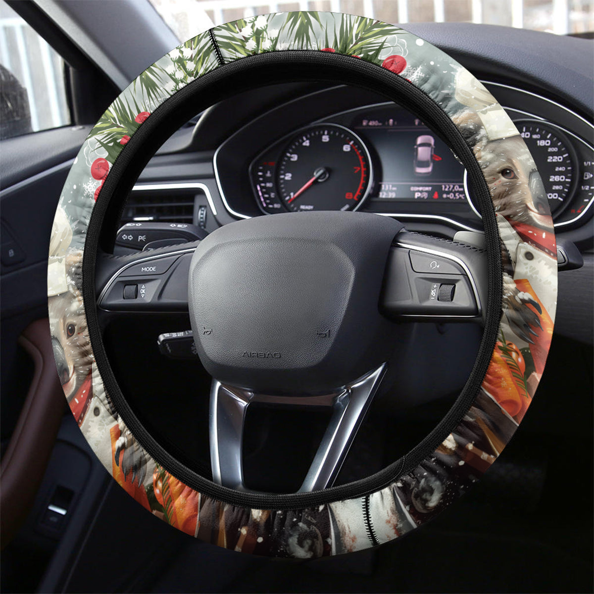 Koala Chef Christmas in July Steering Wheel Cover