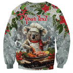 Personalised Koala Chef Christmas in July Sweatshirt