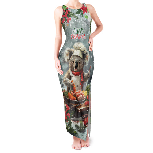 Personalised Koala Chef Christmas in July Tank Maxi Dress