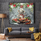 Koala Chef Christmas in July Tapestry