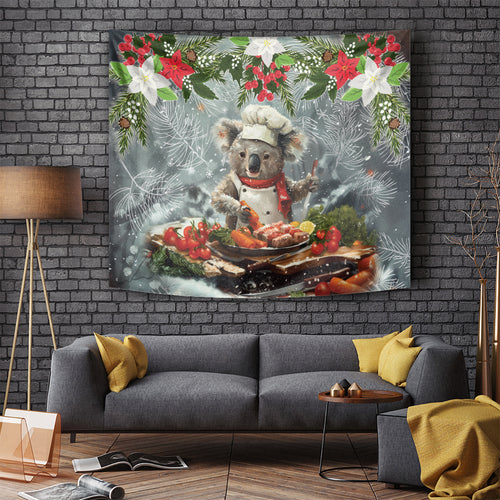Koala Chef Christmas in July Tapestry