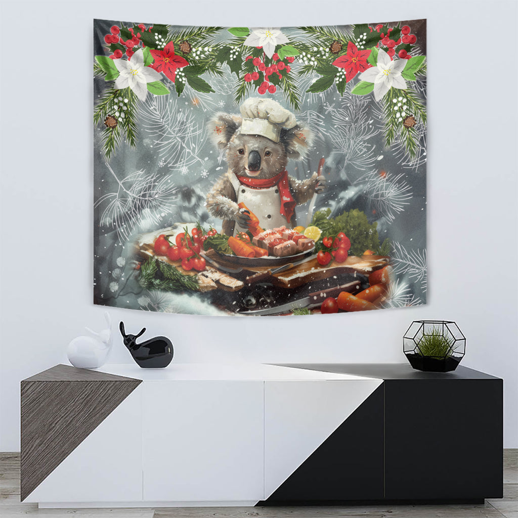 Koala Chef Christmas in July Tapestry