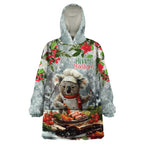 Personalised Koala Chef Christmas in July Wearable Blanket Hoodie