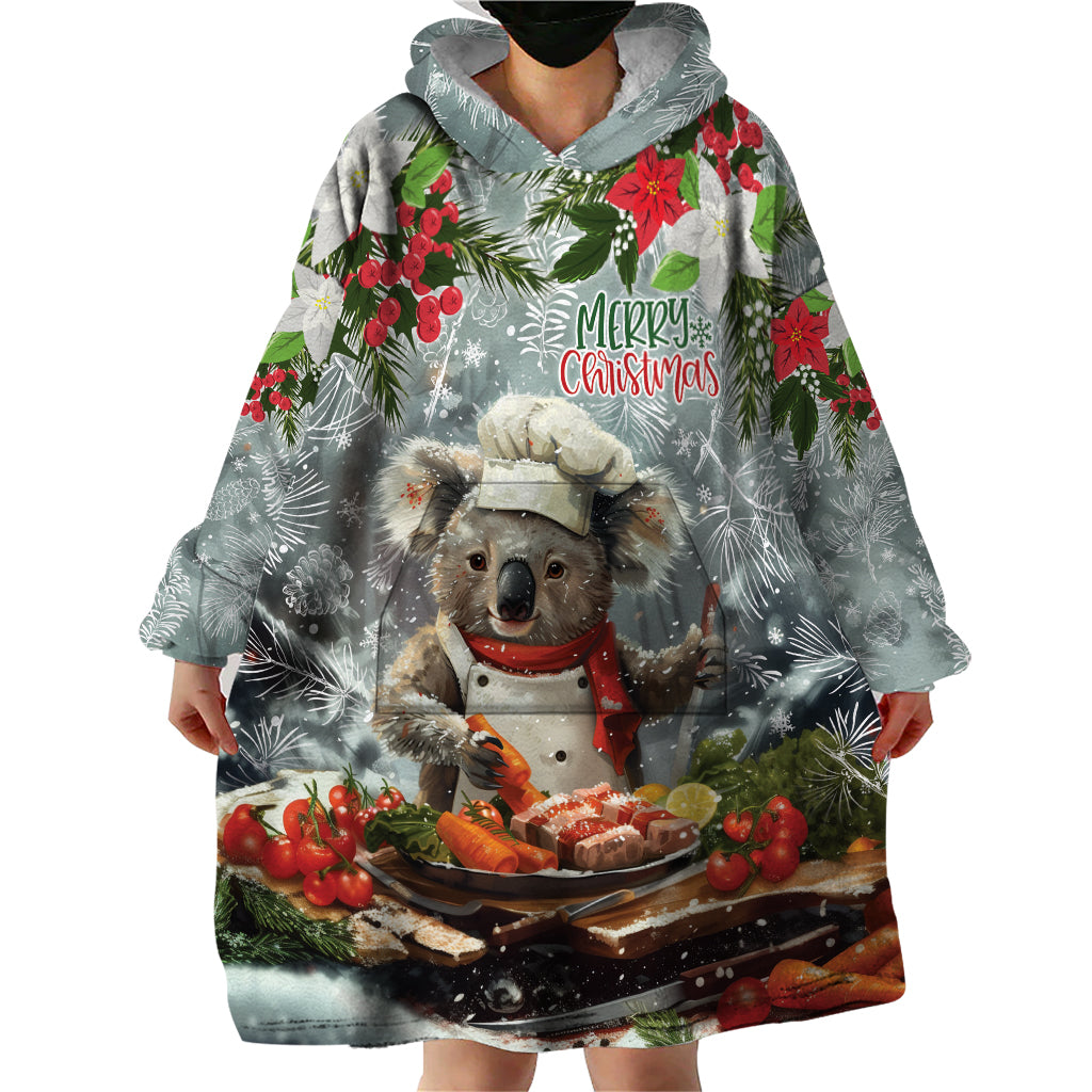 Personalised Koala Chef Christmas in July Wearable Blanket Hoodie