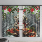 Koala Chef Christmas in July Window Curtain