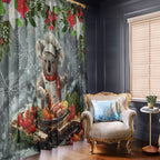 Koala Chef Christmas in July Window Curtain