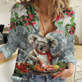 Personalised Koala Chef Christmas in July Women Casual Shirt