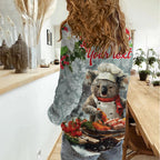 Personalised Koala Chef Christmas in July Women Casual Shirt