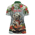 Personalised Koala Chef Christmas in July Women Polo Shirt