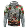 Personalised Koala Chef Christmas in July Zip Hoodie