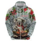 Personalised Koala Chef Christmas in July Zip Hoodie