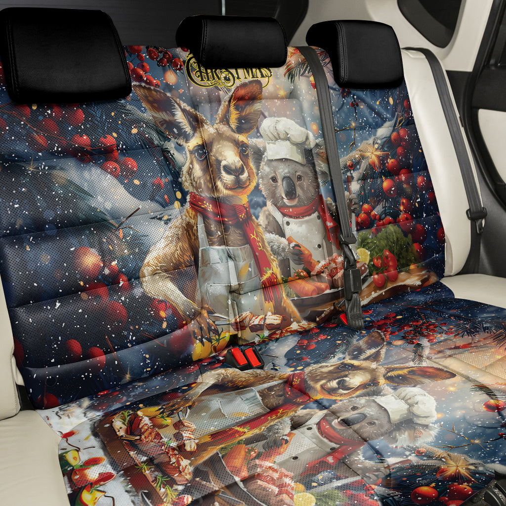 Aussie Christmas Kangaroo and Koala Back Car Seat Cover