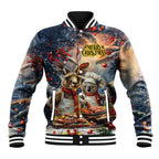 Personalised Aussie Christmas Kangaroo and Koala Baseball Jacket
