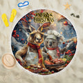 Aussie Christmas Kangaroo and Koala Beach Blanket