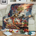 Aussie Christmas Kangaroo and Koala Blanket