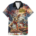 Personalised Aussie Christmas Kangaroo and Koala Family Matching Mermaid Dress and Hawaiian Shirt