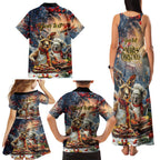 Personalised Aussie Christmas Kangaroo and Koala Family Matching Tank Maxi Dress and Hawaiian Shirt