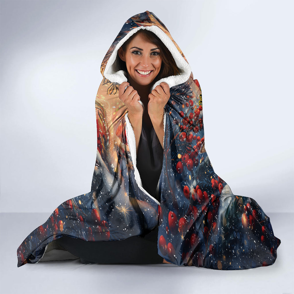 Aussie Christmas Kangaroo and Koala Hooded Blanket