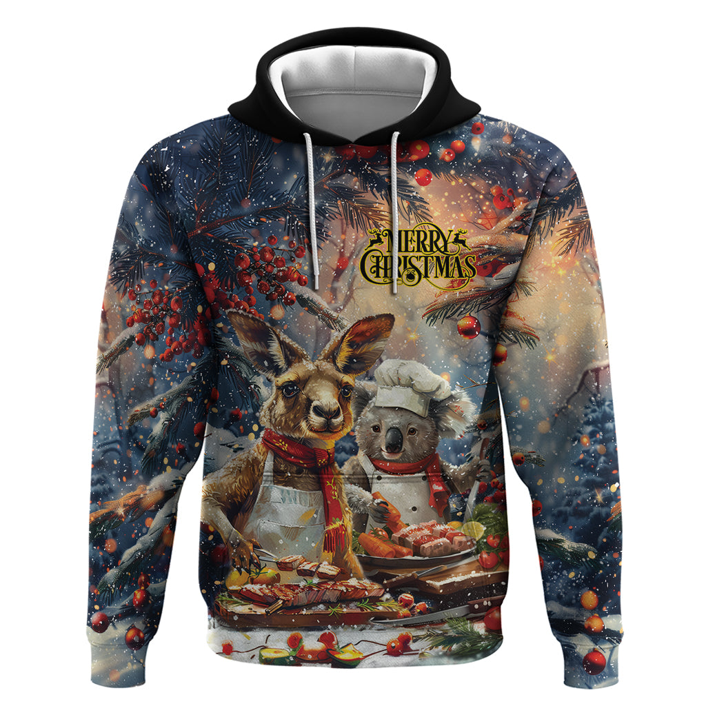 Personalised Aussie Christmas Kangaroo and Koala Hoodie