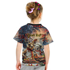 Personalised Aussie Christmas Kangaroo and Koala Kid T Shirt