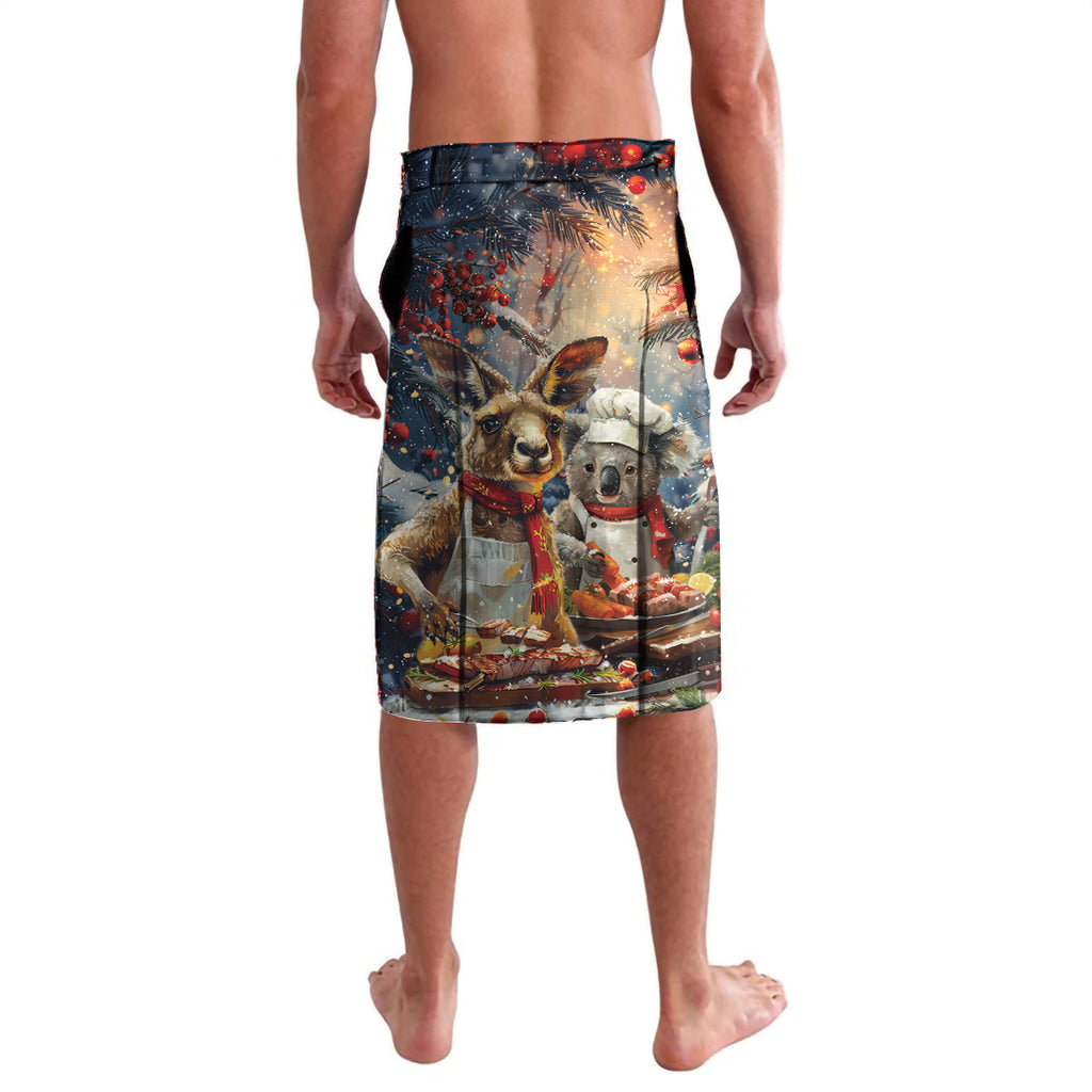 Personalised Aussie Christmas Kangaroo and Koala Lavalava