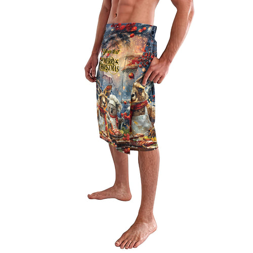 Personalised Aussie Christmas Kangaroo and Koala Lavalava