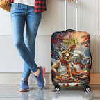 Aussie Christmas Kangaroo and Koala Luggage Cover