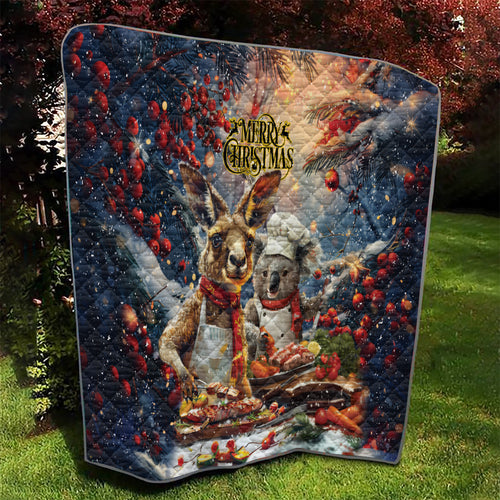 Aussie Christmas Kangaroo and Koala Quilt