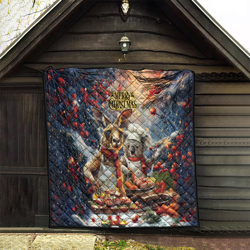 Aussie Christmas Kangaroo and Koala Quilt